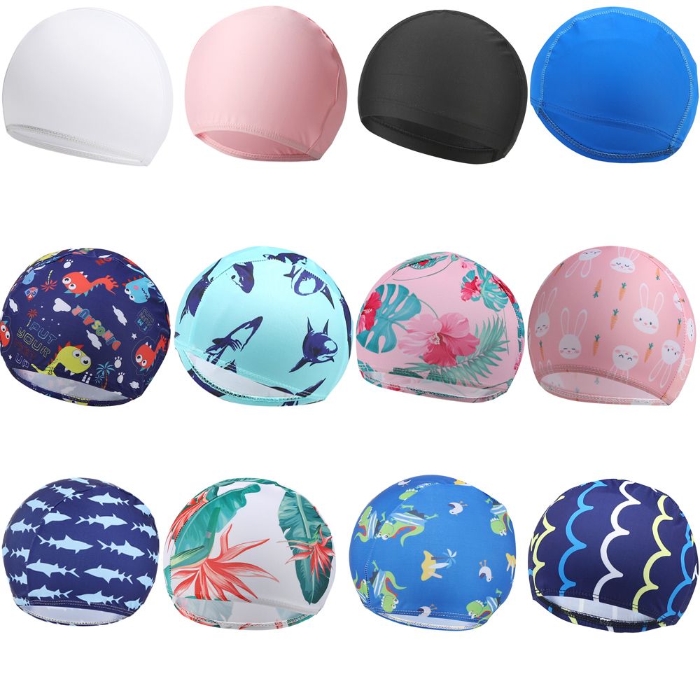 Cartoon  Children Boys Girls H - Swim Cap Silicone ulasan dan harga