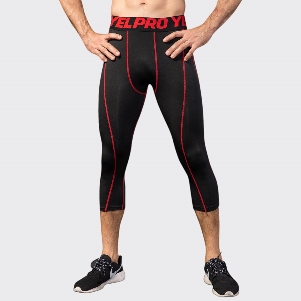Men Compression Fitness Leggin - Sports Equipment Logo ulasan dan harga