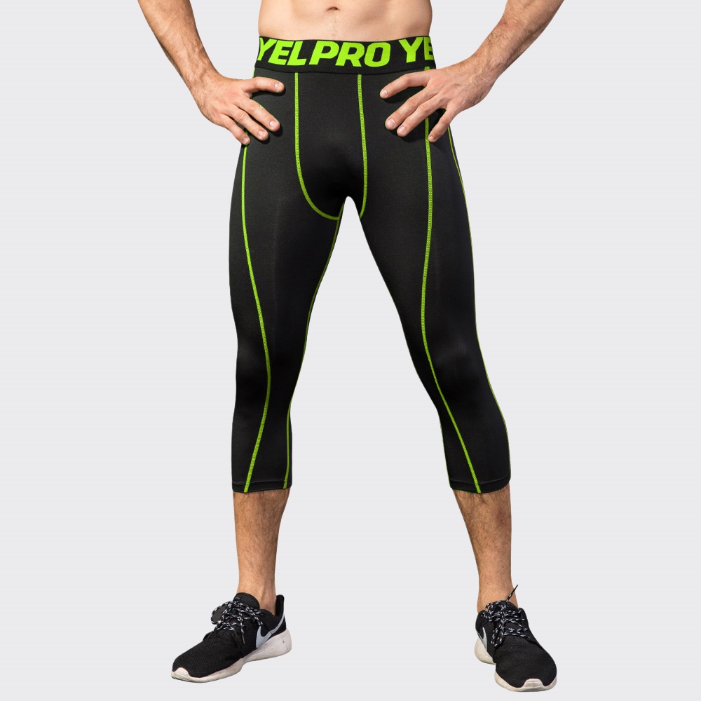 Men Compression Fitness Leggin - Sports Equipment Logo ulasan dan harga