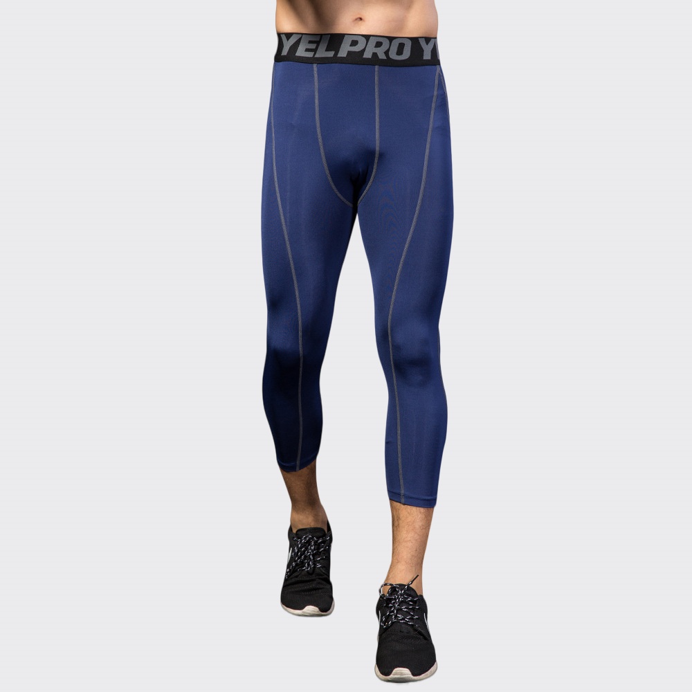 Men Compression Fitness Leggin - Sports Equipment Logo ulasan dan harga