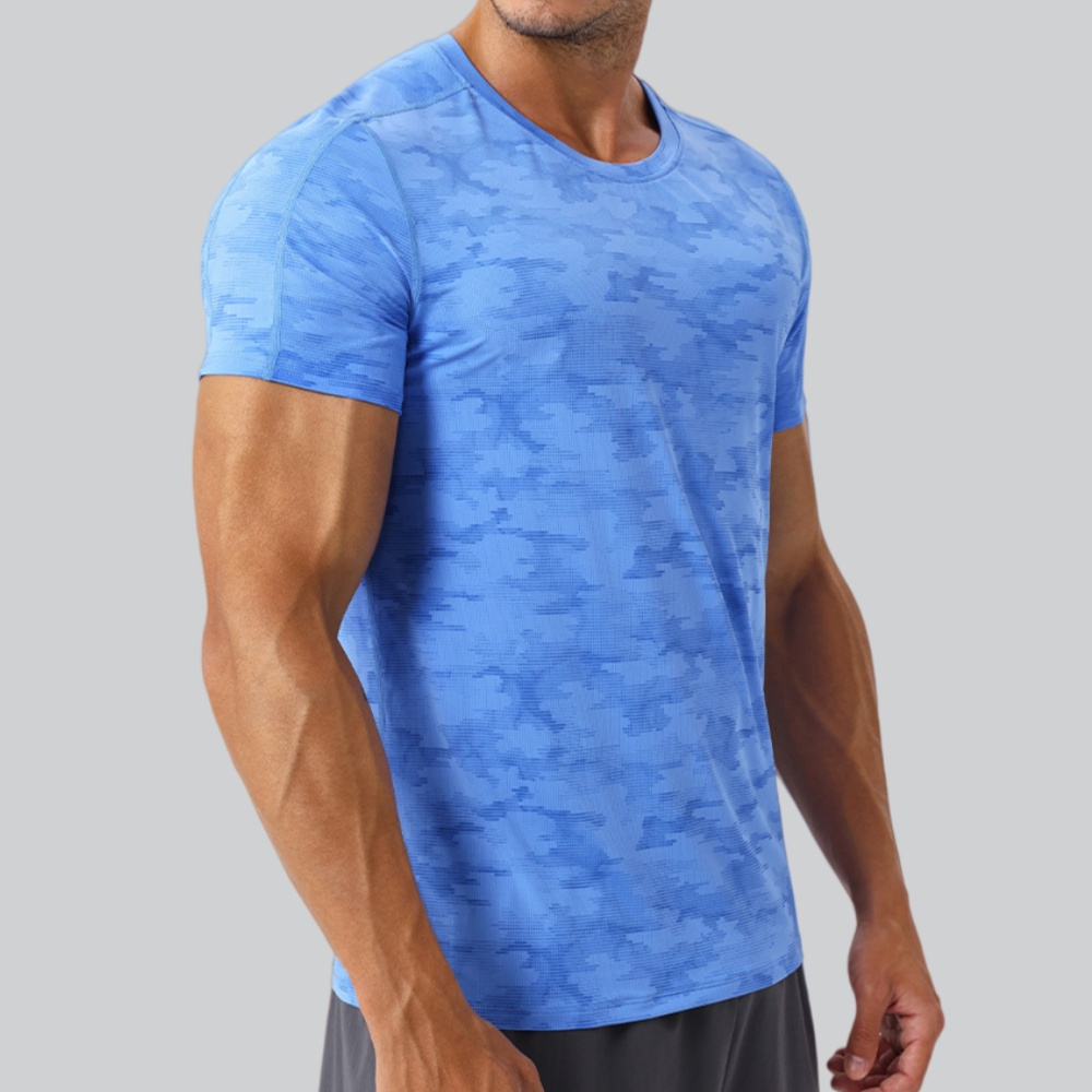 Men's Round Neck T-Shirt Sport - Sports Equipment Logo ulasan dan harga