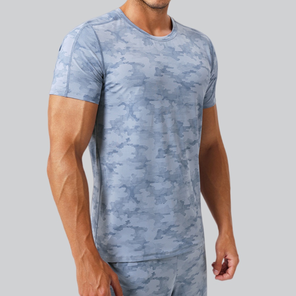 Men's Round Neck T-Shirt Sport - Sports Equipment Logo ulasan dan harga