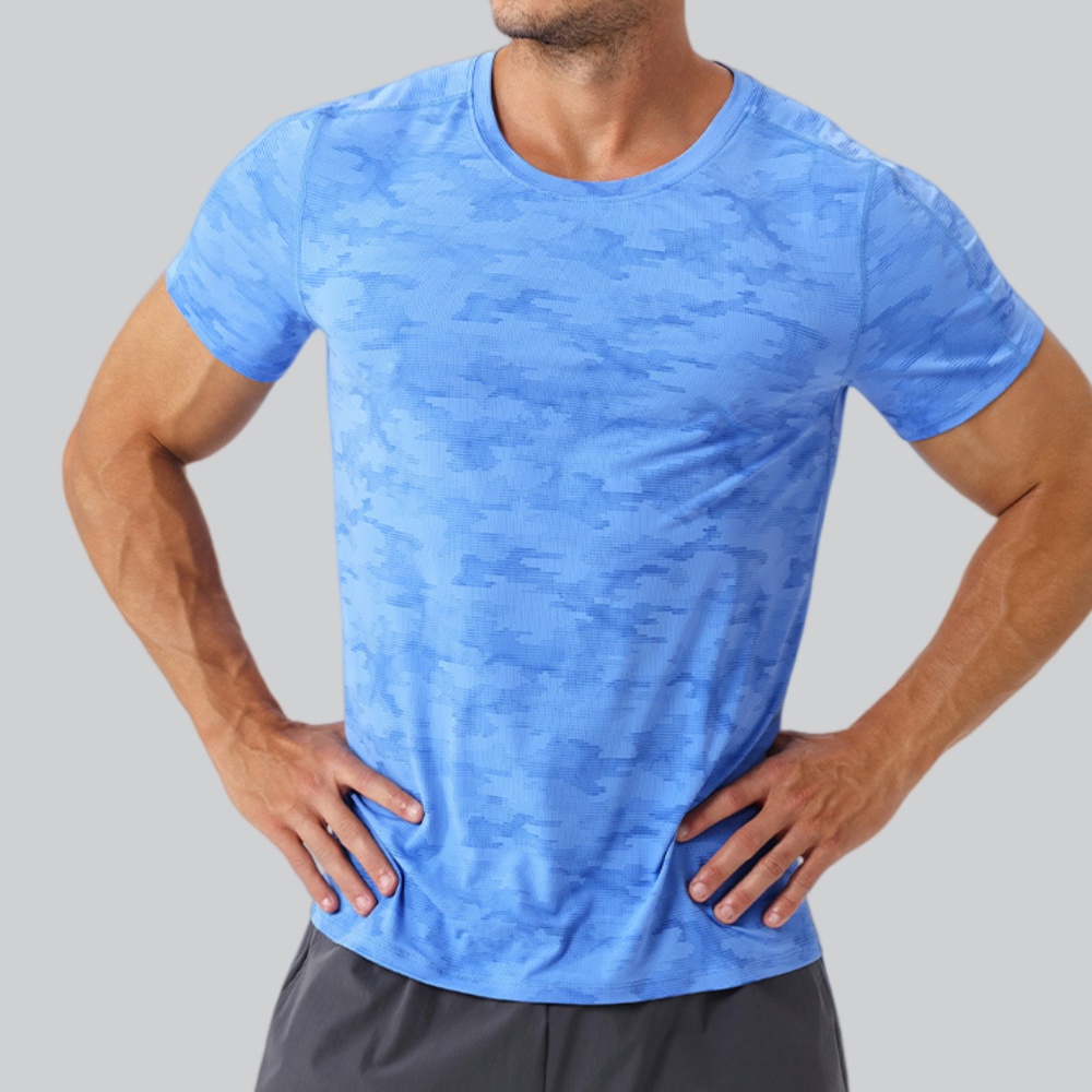 Men's Round Neck T-Shirt Sport - Sports Equipment Logo ulasan dan harga