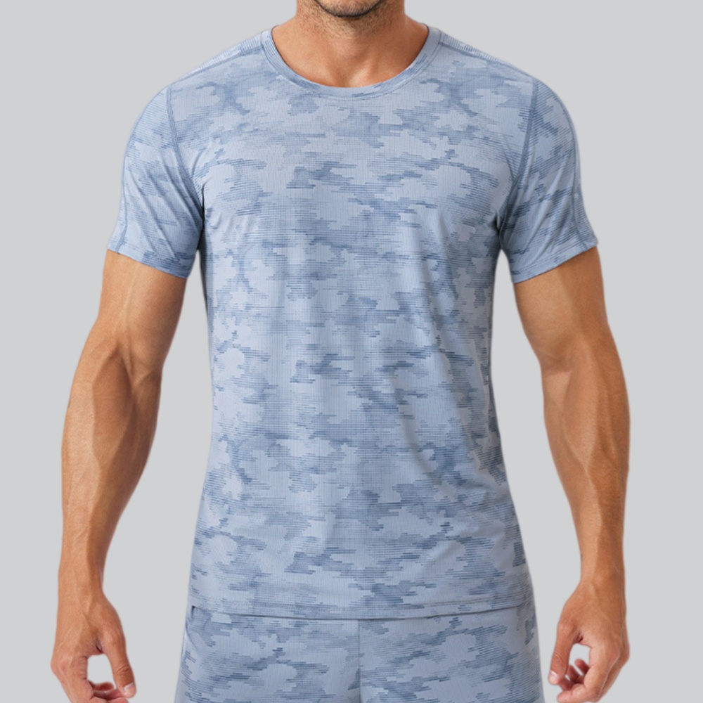 Men's Round Neck T-Shirt Sport - Sports Equipment Logo ulasan dan harga