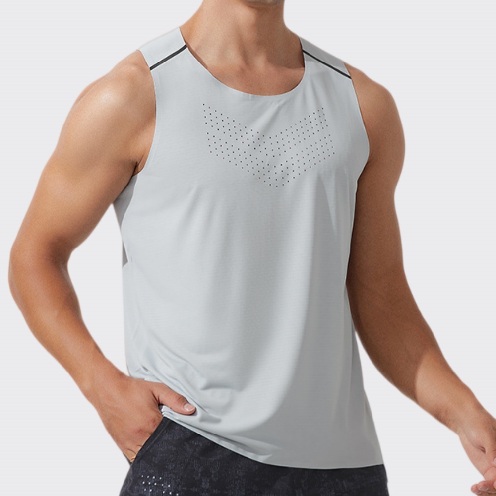 Men Gym Vest Quick Dry Running - Sports Equipment Logo ulasan dan harga