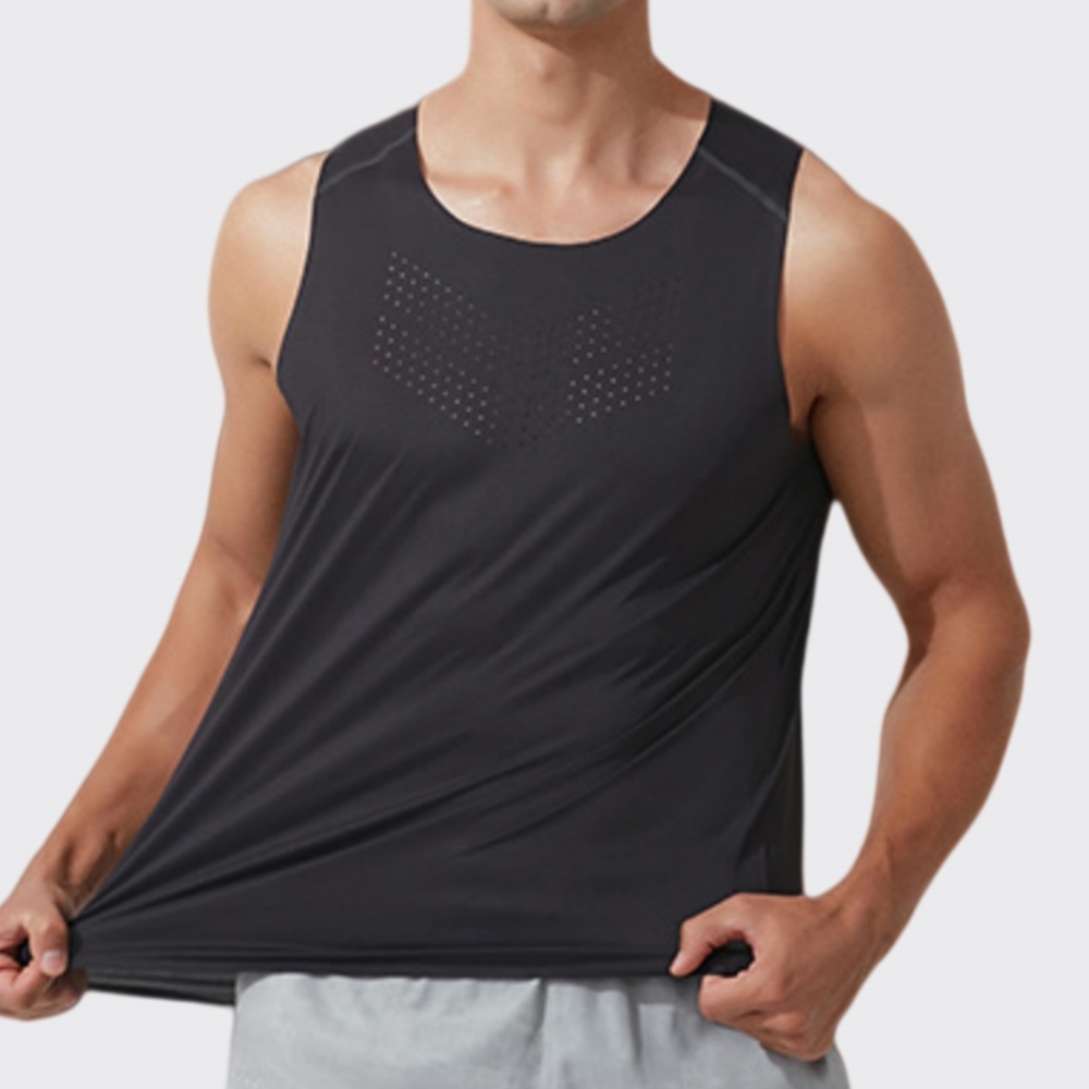 Men Gym Vest Quick Dry Running - Sports Equipment Logo ulasan dan harga