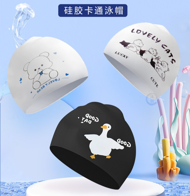 Children's Silicone Cartoon Sw - Swim Cap Silicone ulasan dan harga