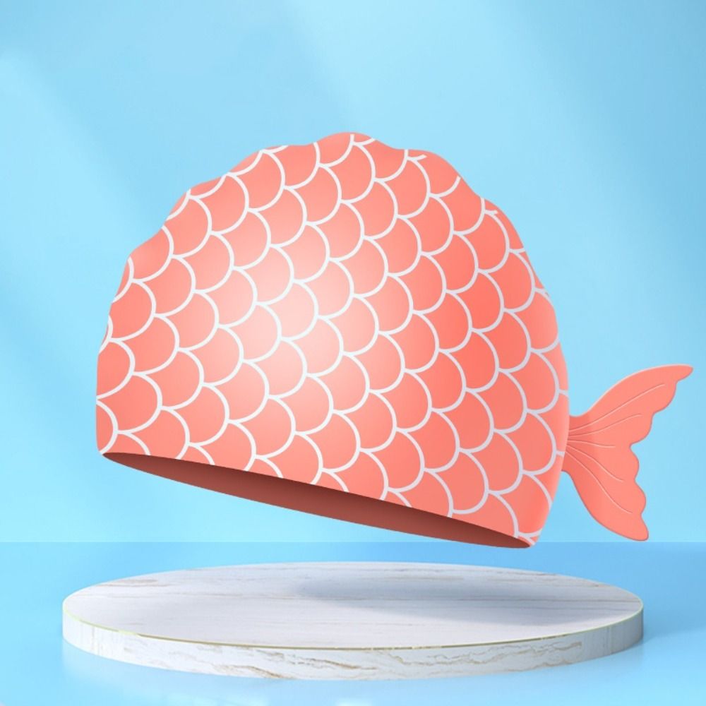 Cute Fish Children Swim Cap Ca - Swim Cap Silicone ulasan dan harga