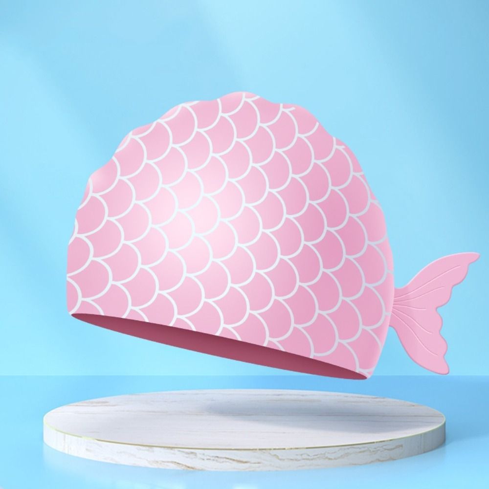 Cute Fish Children Swim Cap Ca - Swim Cap Silicone ulasan dan harga