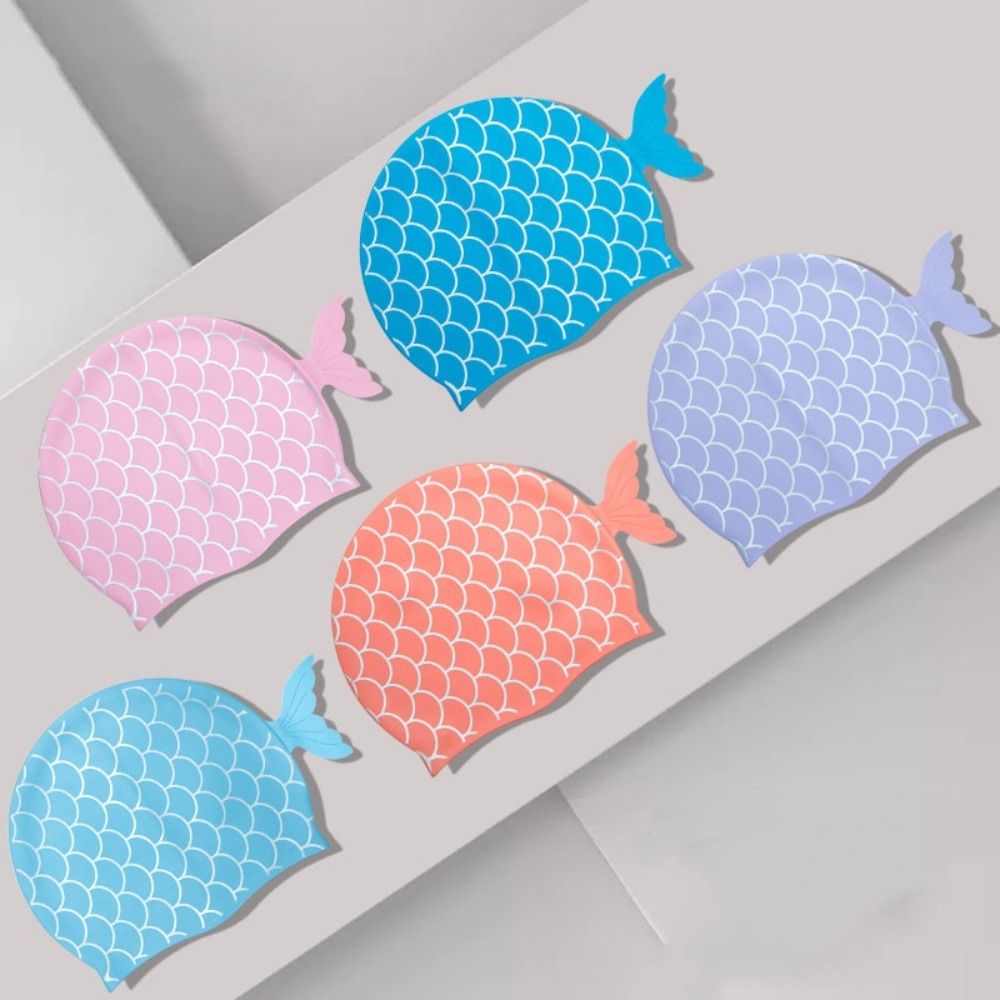 Cute Fish Children Swim Cap Ca - Swim Cap Silicone ulasan dan harga