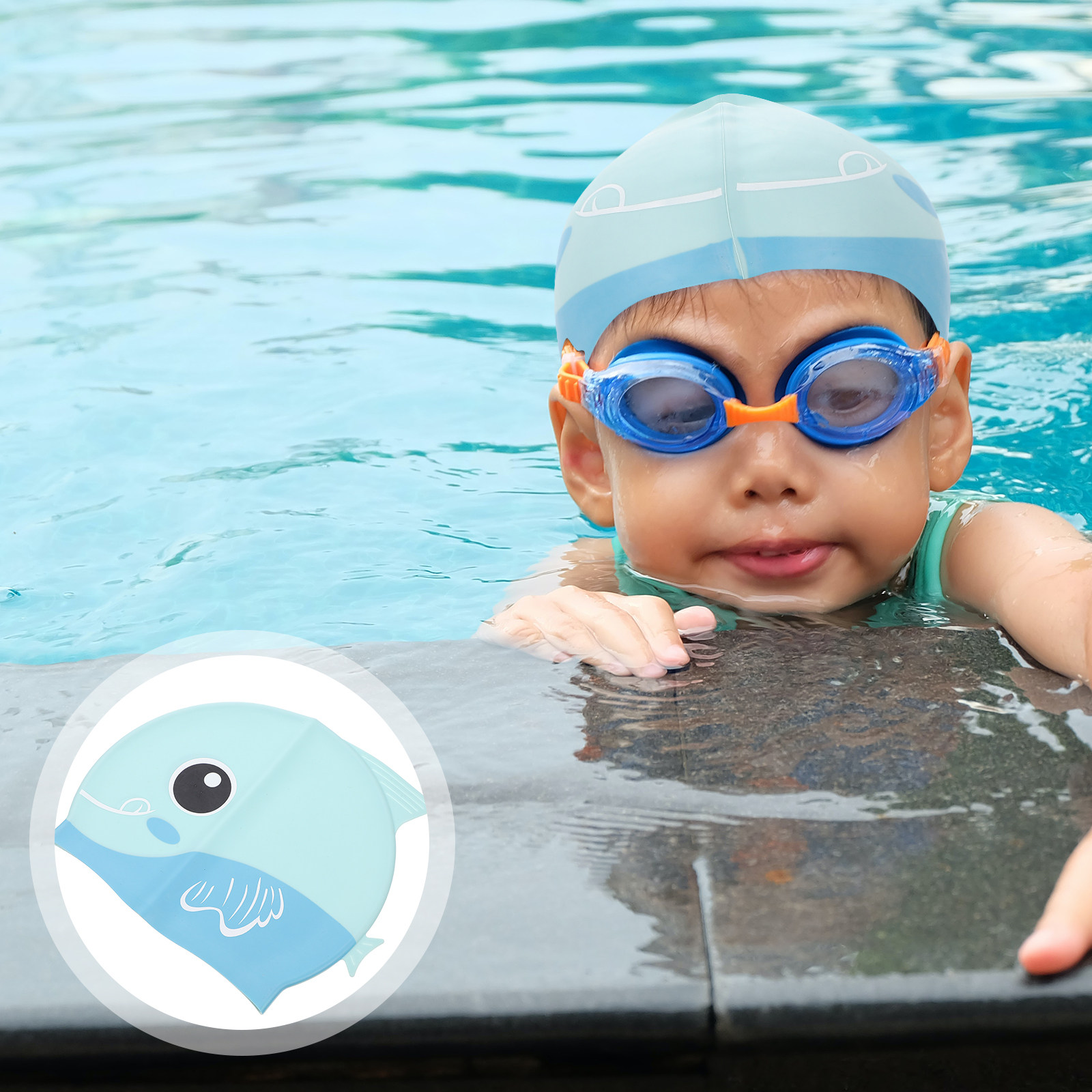 Silicone Swim Cap Cartoon Kids - Swim Cap Silicone ulasan dan harga